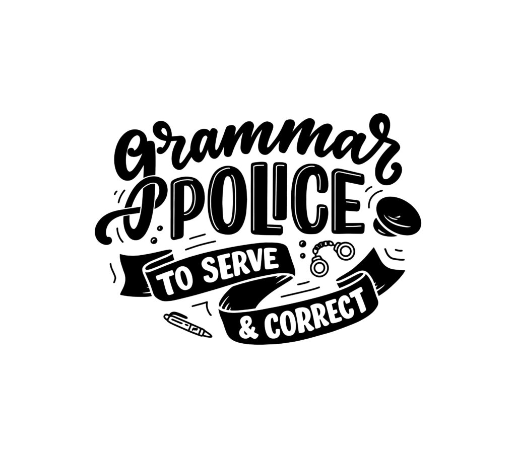 Grammar and Spelling on a website